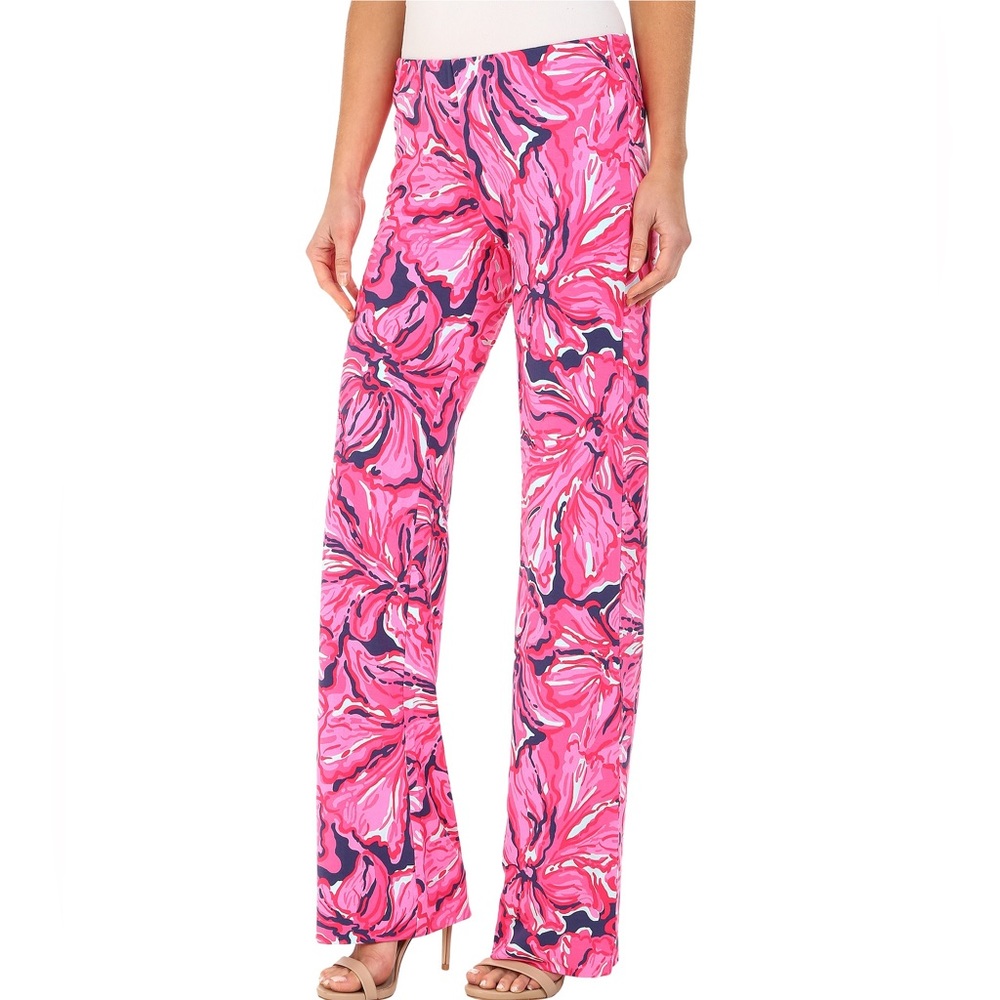 Lilly Pulitzer Georgia May Palazzo Pants in “Bright Flirty Navy”